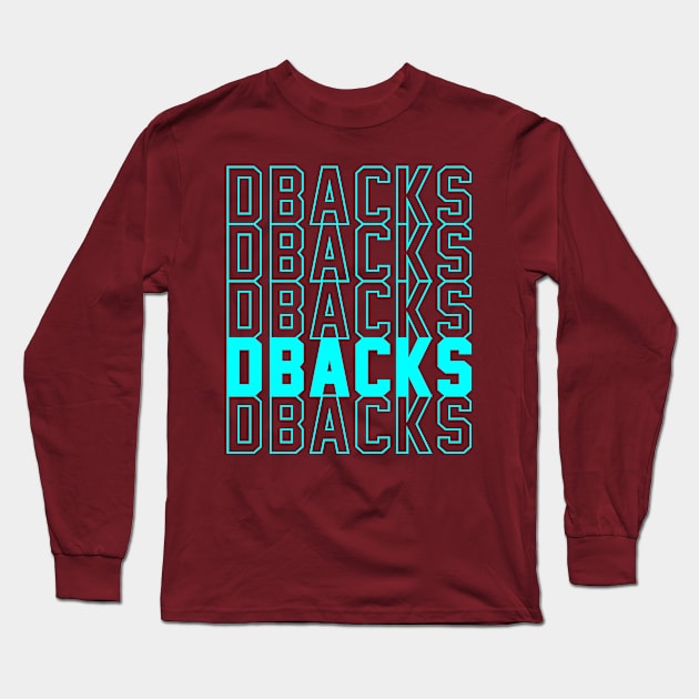 D Backs Long Sleeve T-Shirt by Throwzack